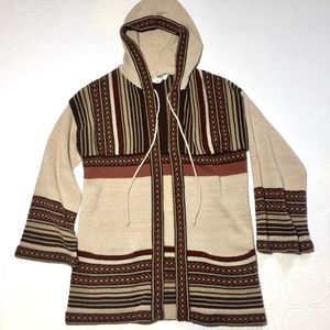 Vintage Sweater Bee cream & brown cardigan sweater